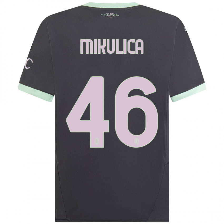 Mujer Camiseta Petra Mikulica #46 Gris Equipación Tercera 2024/25 La Camisa Chile