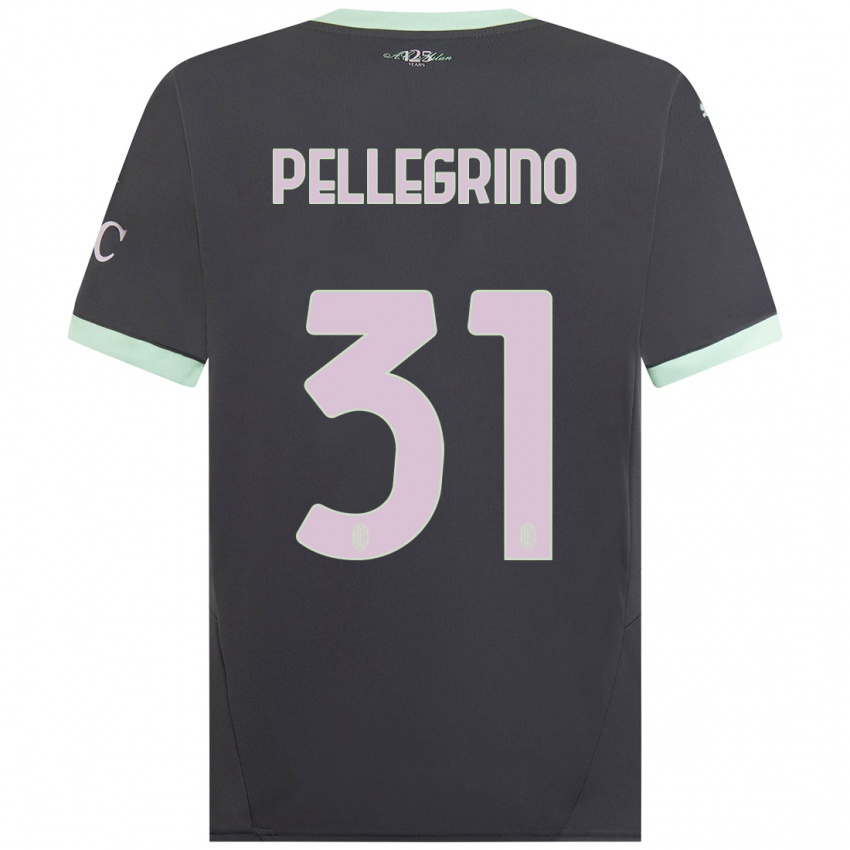 Mujer Camiseta Marco Pellegrino #31 Gris Equipación Tercera 2024/25 La Camisa Chile