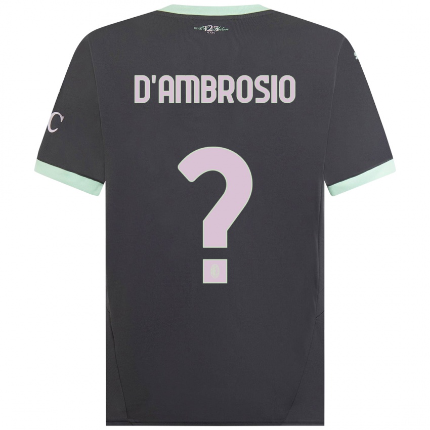 Mujer Camiseta Antonio D'ambrosio #0 Gris Equipación Tercera 2024/25 La Camisa Chile