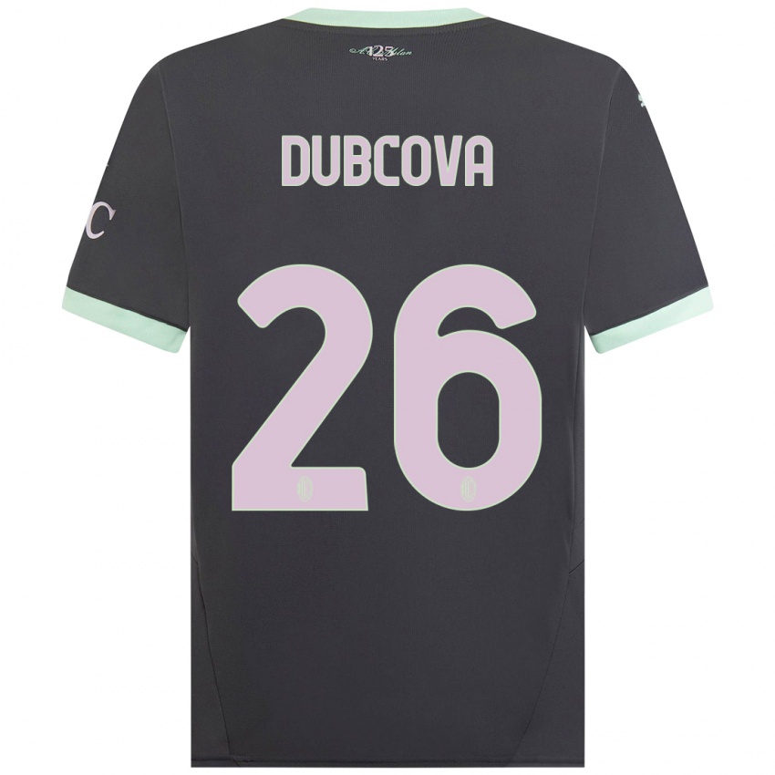 Mujer Camiseta Michaela Dubcova #26 Gris Equipación Tercera 2024/25 La Camisa Chile