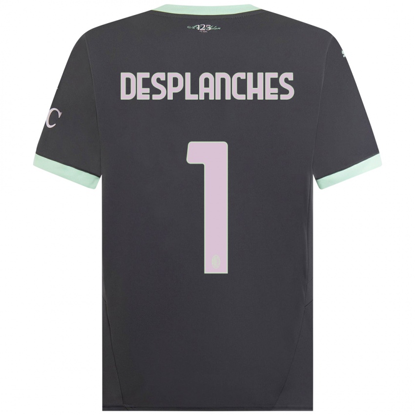 Mujer Camiseta Sebastiano Desplanches #1 Gris Equipación Tercera 2024/25 La Camisa Chile