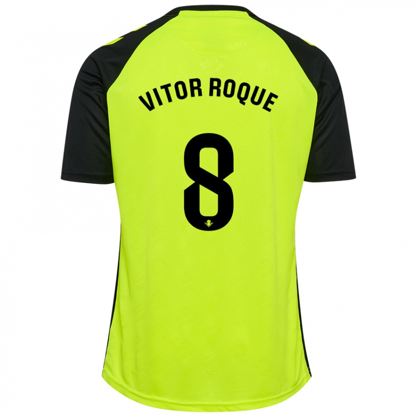 Niño Camiseta Vitor Roque #8 Negro Rojo 2ª Equipación 2024/25 La Camisa Chile