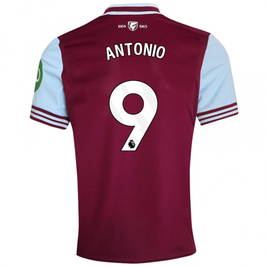 Niño Camiseta Michail Antonio #9 Rojo Oscuro 1ª Equipación 2024/25 La Camisa Chile