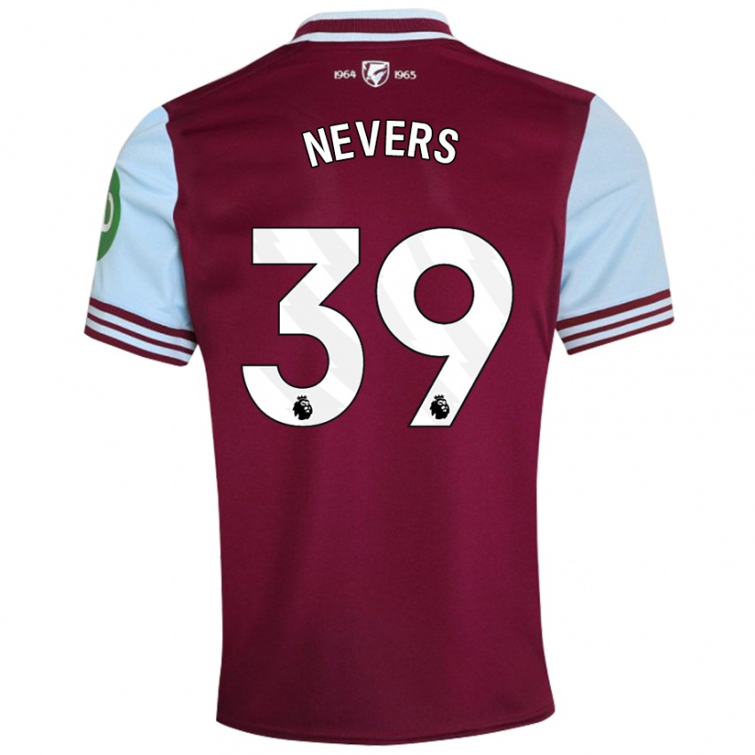 Niño Camiseta Thierry Nevers #39 Rojo Oscuro 1ª Equipación 2024/25 La Camisa Chile