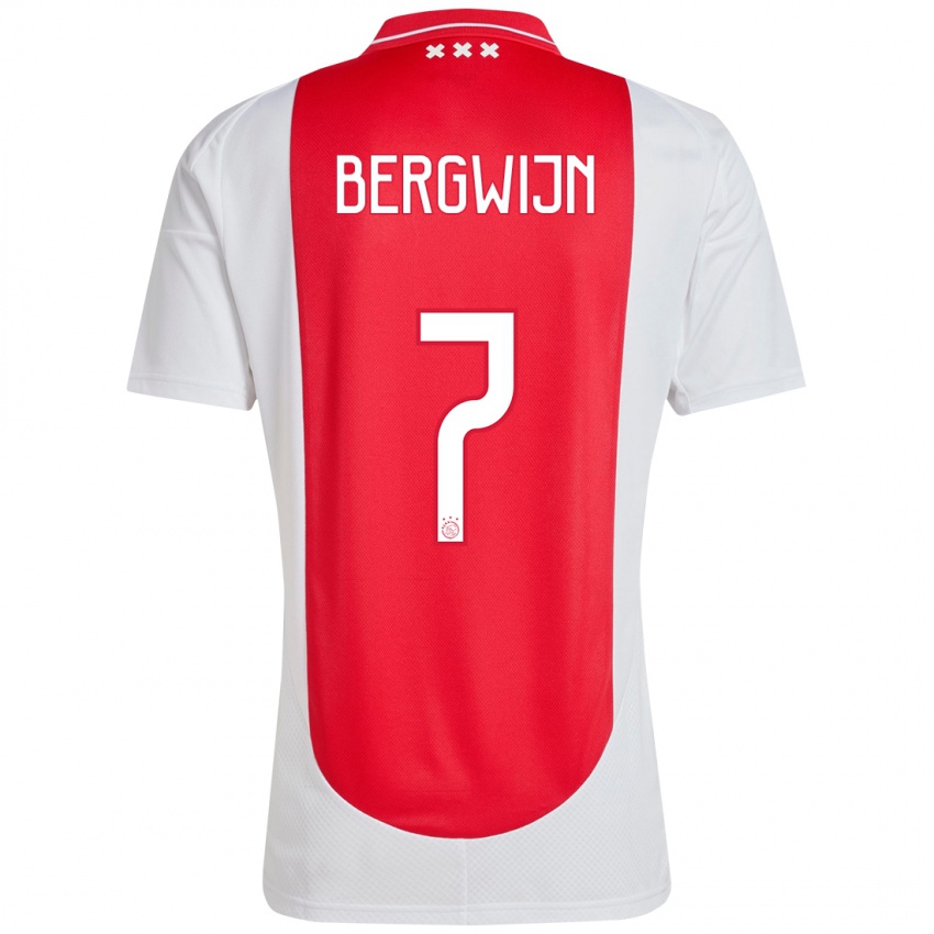 Niño Camiseta Steven Bergwijn #7 Rojo Blanco 1ª Equipación 2024/25 La Camisa Chile