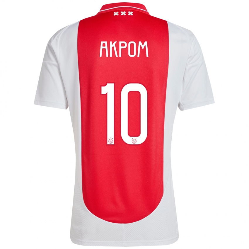 Niño Camiseta Chuba Akpom #10 Rojo Blanco 1ª Equipación 2024/25 La Camisa Chile