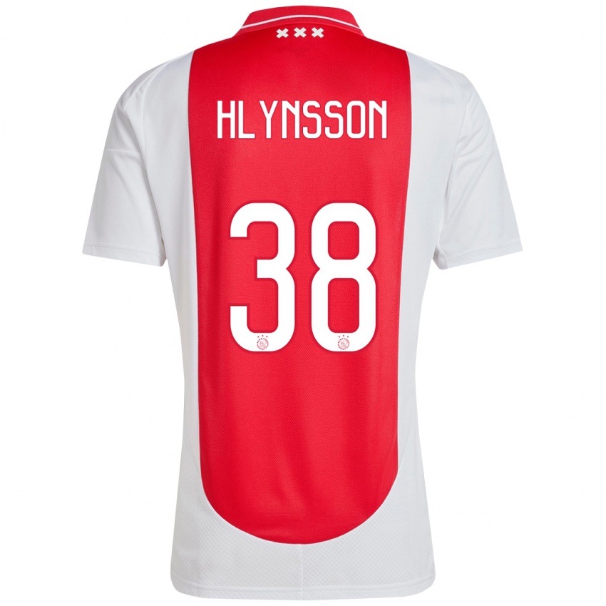 Niño Camiseta Kristian Hlynsson #38 Rojo Blanco 1ª Equipación 2024/25 La Camisa Chile