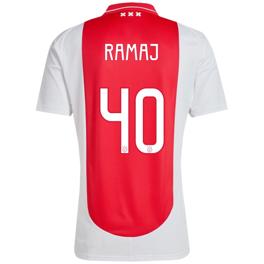 Niño Camiseta Diant Ramaj #40 Rojo Blanco 1ª Equipación 2024/25 La Camisa Chile