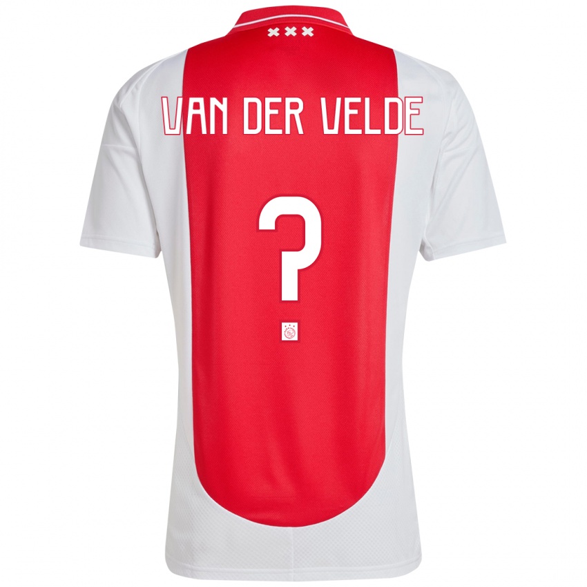 Niño Camiseta Valentijn Van Der Velde #0 Rojo Blanco 1ª Equipación 2024/25 La Camisa Chile