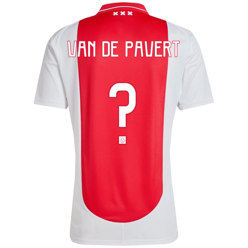 Niño Camiseta Ryan Van De Pavert #0 Rojo Blanco 1ª Equipación 2024/25 La Camisa Chile