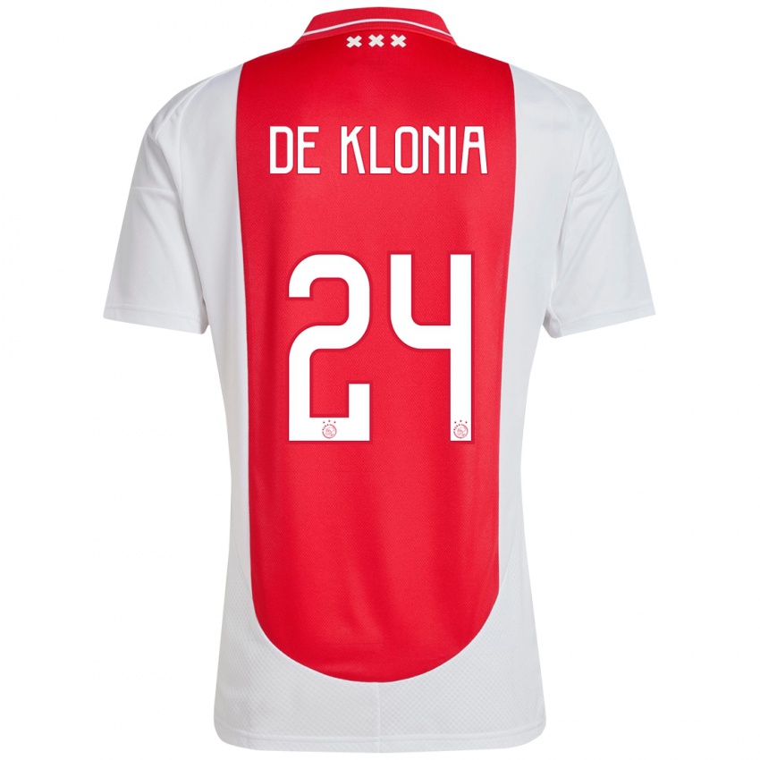 Niño Camiseta Daliyah De Klonia #24 Rojo Blanco 1ª Equipación 2024/25 La Camisa Chile