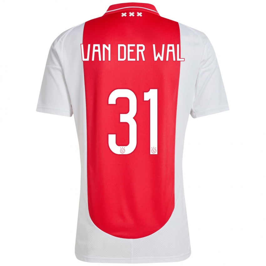 Niño Camiseta Dionne Van Der Wal #31 Rojo Blanco 1ª Equipación 2024/25 La Camisa Chile