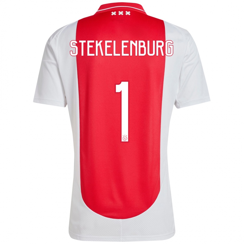 Niño Camiseta Maarten Stekelenburg #1 Rojo Blanco 1ª Equipación 2024/25 La Camisa Chile