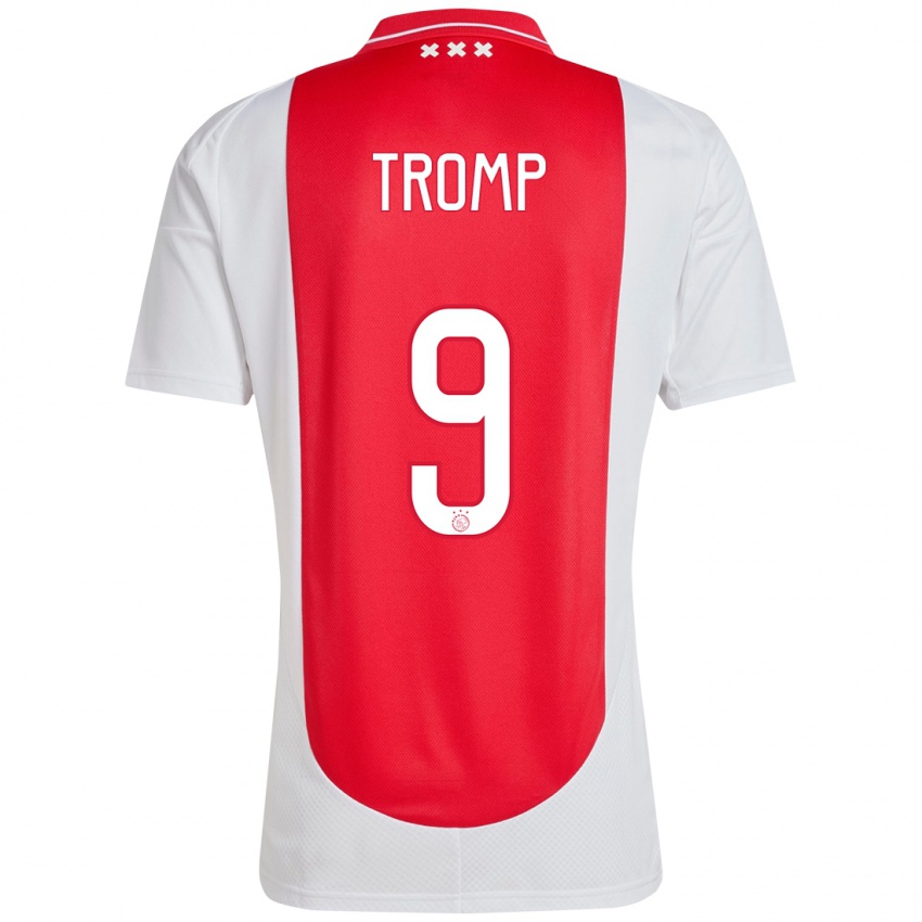 Niño Camiseta Nikita Tromp #9 Rojo Blanco 1ª Equipación 2024/25 La Camisa Chile