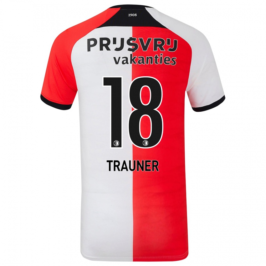 Niño Camiseta Gernot Trauner #18 Rojo Blanco 1ª Equipación 2024/25 La Camisa Chile