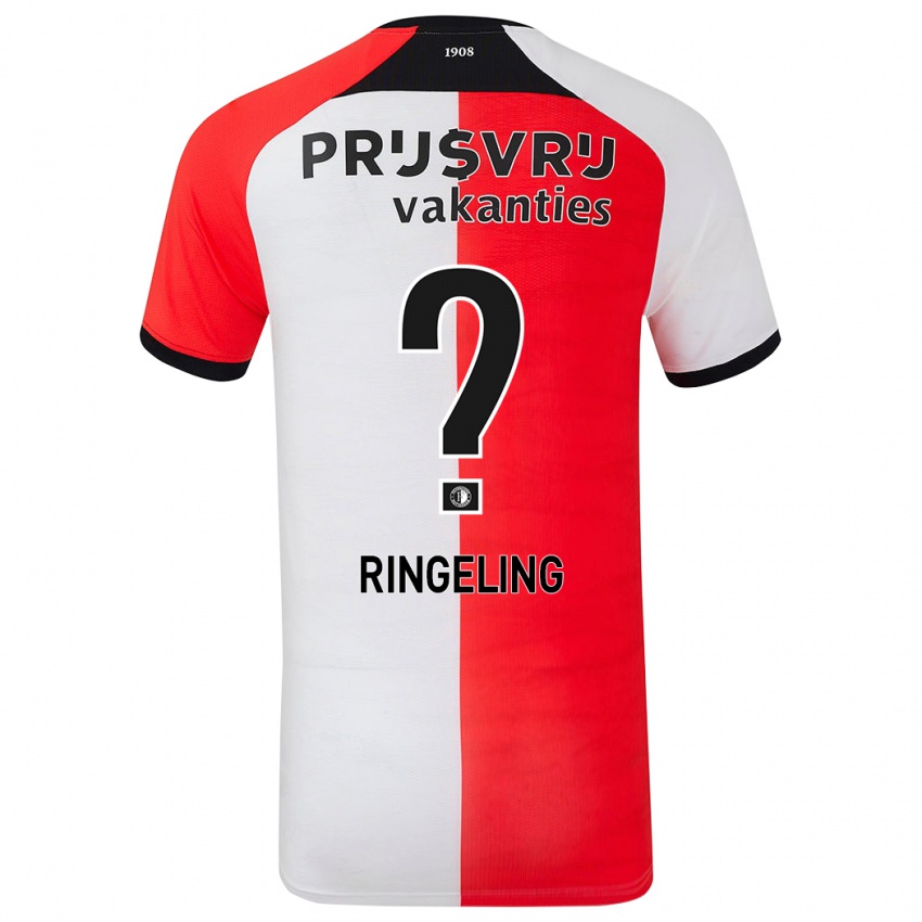 Niño Camiseta Sam Ringeling #0 Rojo Blanco 1ª Equipación 2024/25 La Camisa Chile