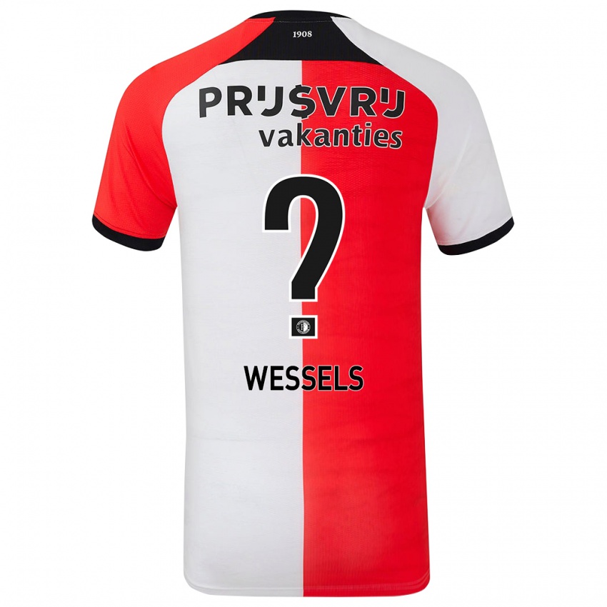 Niño Camiseta Tijme Wessels #0 Rojo Blanco 1ª Equipación 2024/25 La Camisa Chile