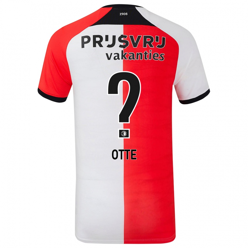 Niño Camiseta Björn Otte #0 Rojo Blanco 1ª Equipación 2024/25 La Camisa Chile