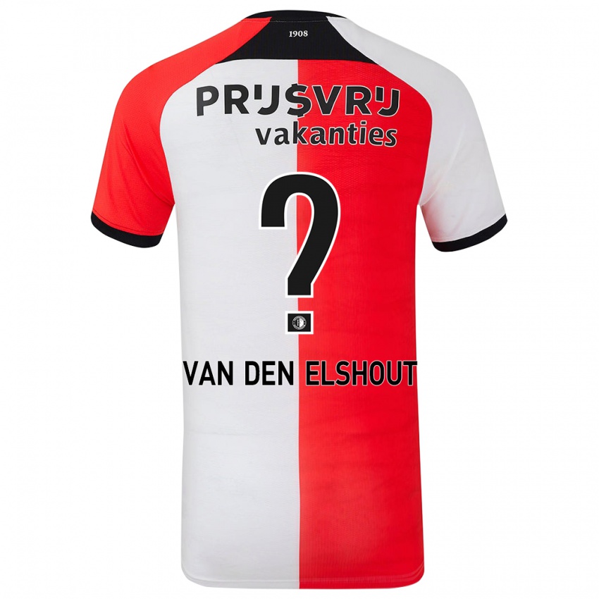 Niño Camiseta Tobias Van Den Elshout #0 Rojo Blanco 1ª Equipación 2024/25 La Camisa Chile