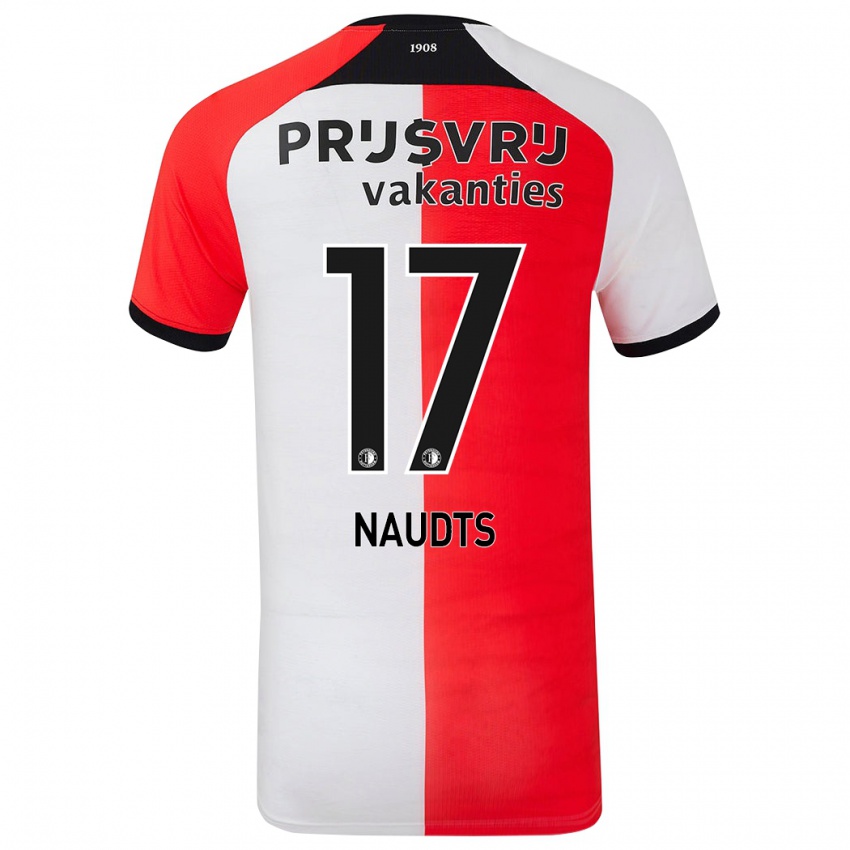 Niño Camiseta Jamir Naudts #17 Rojo Blanco 1ª Equipación 2024/25 La Camisa Chile