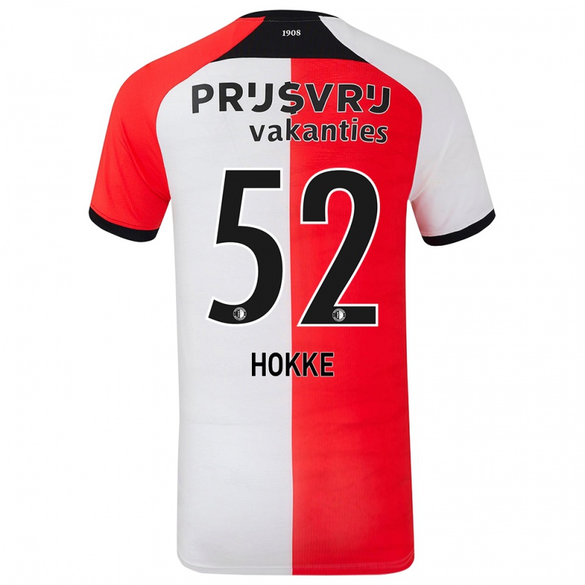 Niño Camiseta Milan Hokke #52 Rojo Blanco 1ª Equipación 2024/25 La Camisa Chile