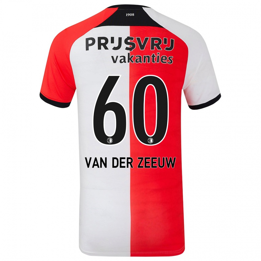 Niño Camiseta Twan Van Der Zeeuw #60 Rojo Blanco 1ª Equipación 2024/25 La Camisa Chile