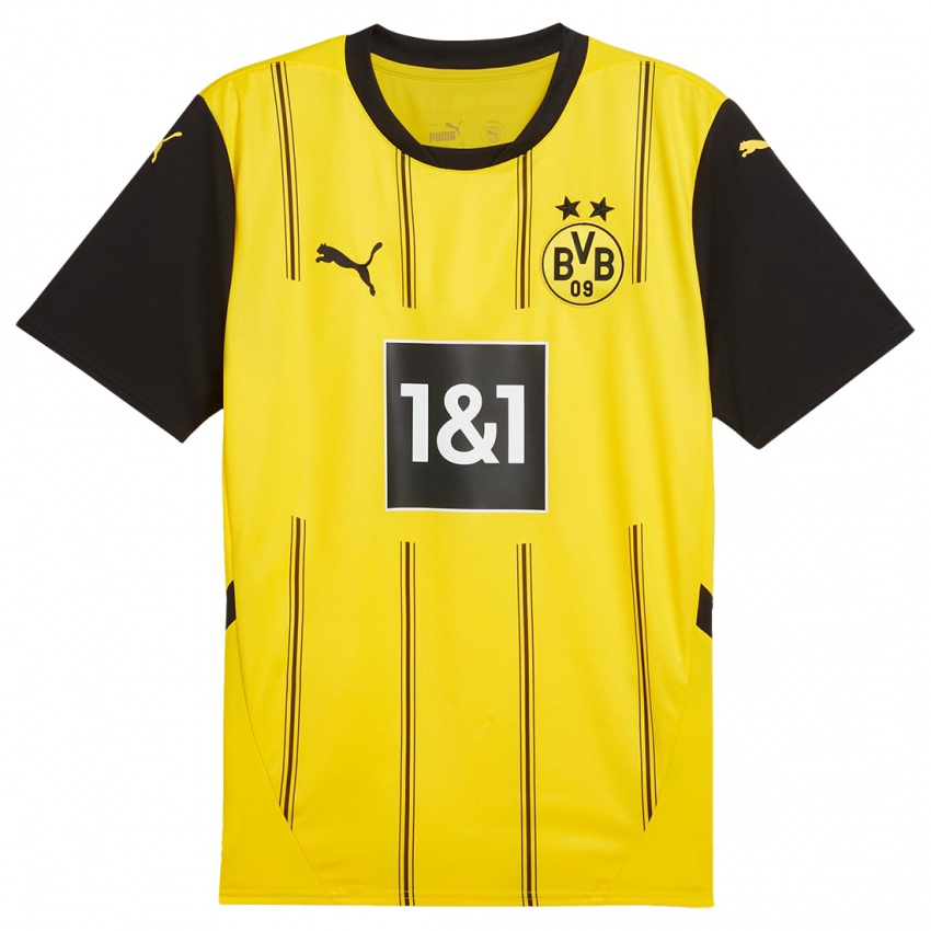 Niño Camiseta Ousmane Diallo #21 Amarillo Negro 1ª Equipación 2024/25 La Camisa Chile