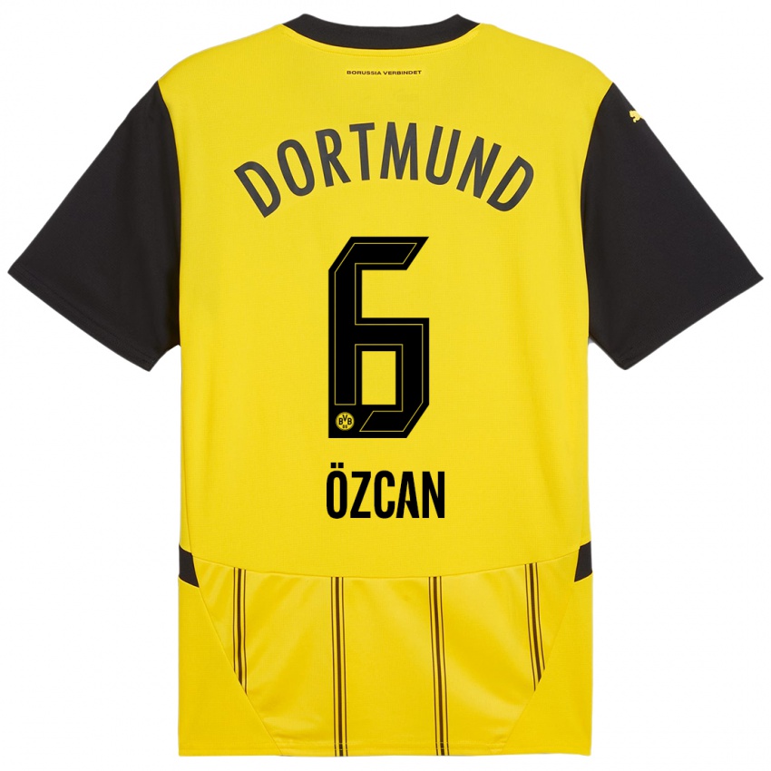 Niño Camiseta Salih Ozcan #6 Amarillo Negro 1ª Equipación 2024/25 La Camisa Chile