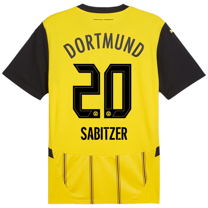 Niño Camiseta Marcel Sabitzer #20 Amarillo Negro 1ª Equipación 2024/25 La Camisa Chile