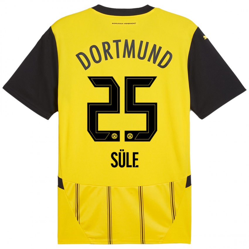 Niño Camiseta Niklas Sule #25 Amarillo Negro 1ª Equipación 2024/25 La Camisa Chile