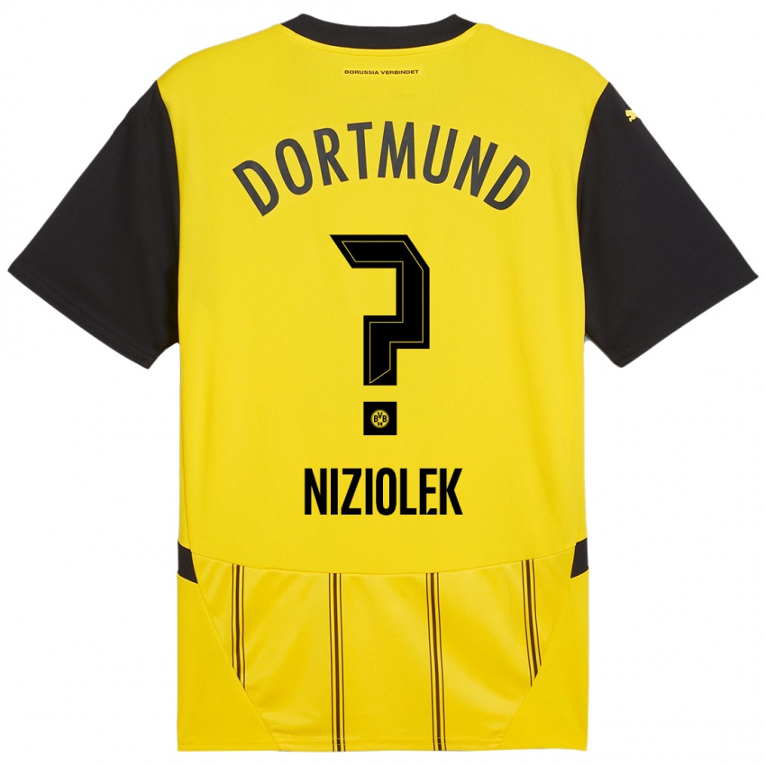 Niño Camiseta Alex Niziolek #0 Amarillo Negro 1ª Equipación 2024/25 La Camisa Chile