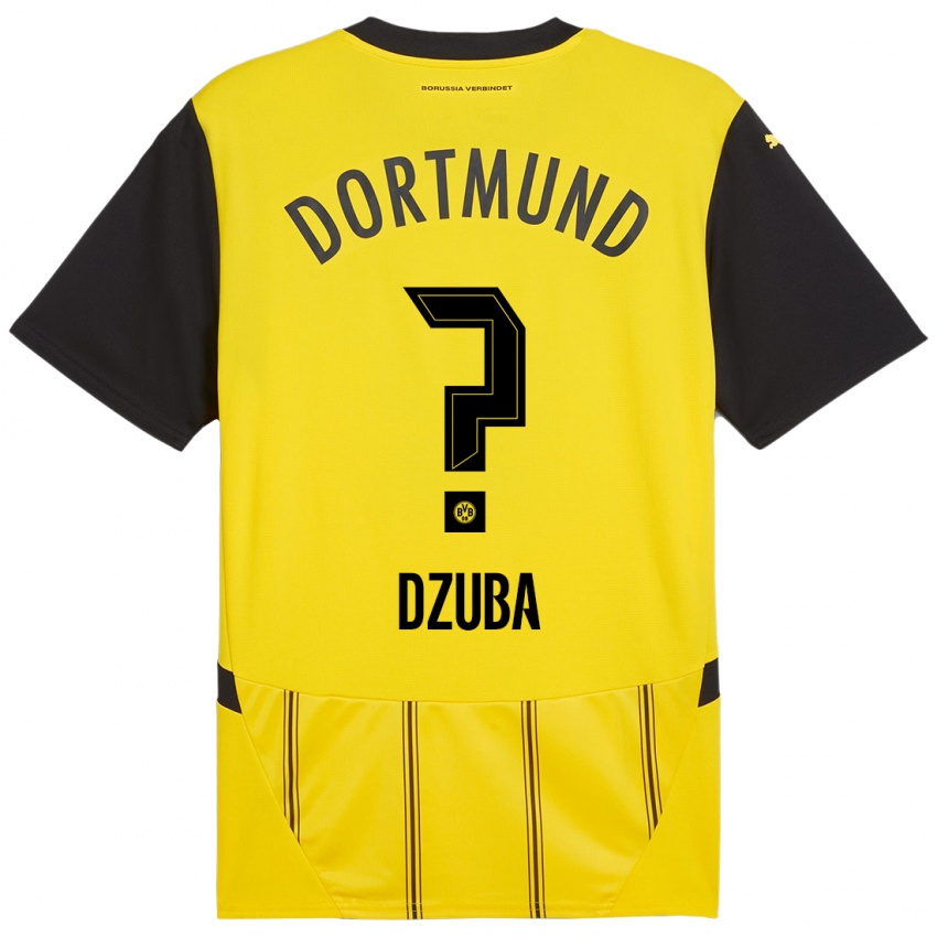 Niño Camiseta Fabian Dzuba #0 Amarillo Negro 1ª Equipación 2024/25 La Camisa Chile