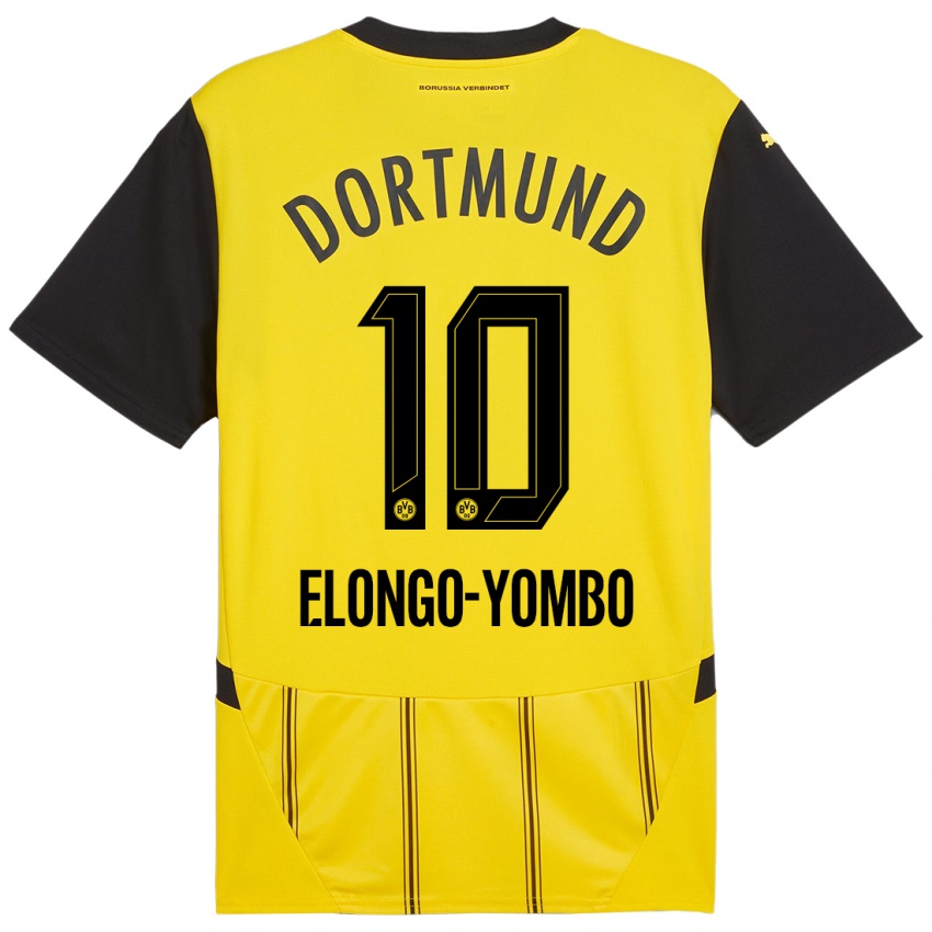 Niño Camiseta Rodney Elongo-Yombo #10 Amarillo Negro 1ª Equipación 2024/25 La Camisa Chile