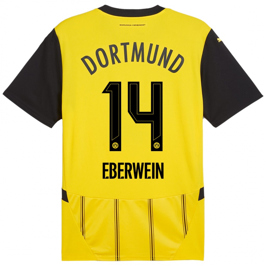 Niño Camiseta Michael Eberwein #14 Amarillo Negro 1ª Equipación 2024/25 La Camisa Chile