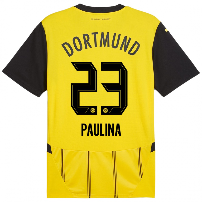 Niño Camiseta Jordi Paulina #23 Amarillo Negro 1ª Equipación 2024/25 La Camisa Chile