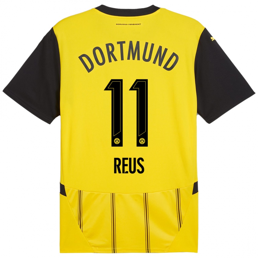 Niño Camiseta Marco Reus #11 Amarillo Negro 1ª Equipación 2024/25 La Camisa Chile