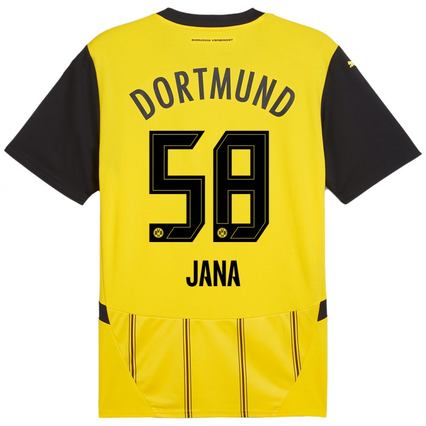 Niño Camiseta Nordberg Jana #58 Amarillo Negro 1ª Equipación 2024/25 La Camisa Chile