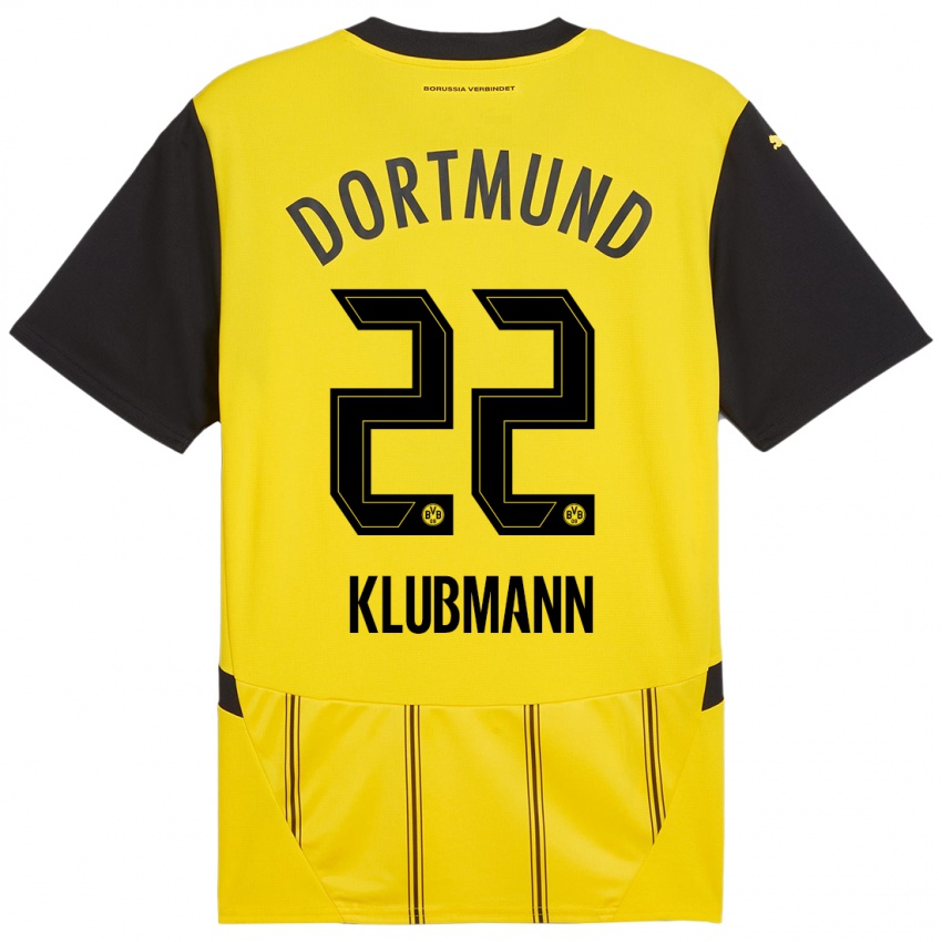 Niño Camiseta Leon Klubmann #22 Amarillo Negro 1ª Equipación 2024/25 La Camisa Chile