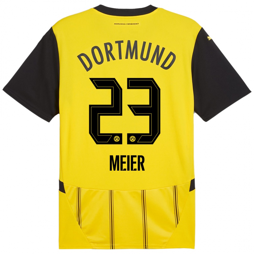 Niño Camiseta Maximilian Meier #23 Amarillo Negro 1ª Equipación 2024/25 La Camisa Chile