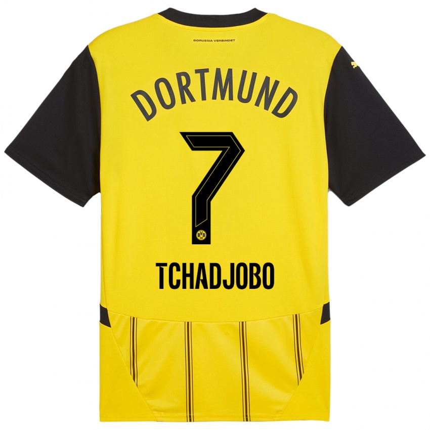 Niño Camiseta Dia Tchadjobo #7 Amarillo Negro 1ª Equipación 2024/25 La Camisa Chile