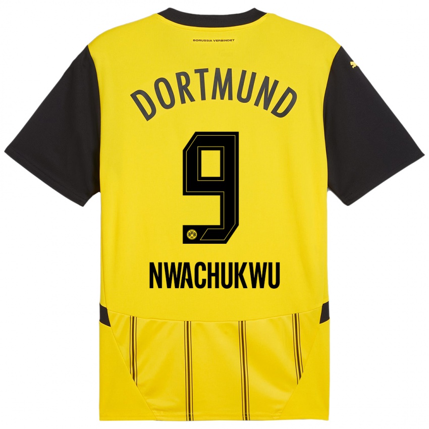 Niño Camiseta Isaak Nwachukwu #9 Amarillo Negro 1ª Equipación 2024/25 La Camisa Chile