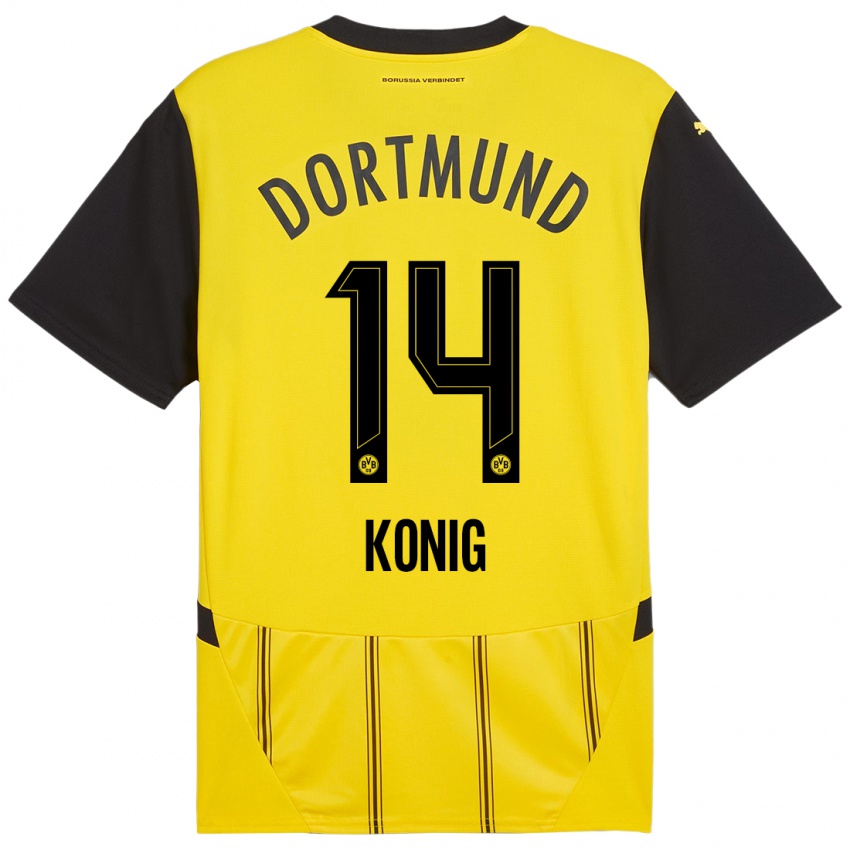 Niño Camiseta Raul Konig #14 Amarillo Negro 1ª Equipación 2024/25 La Camisa Chile