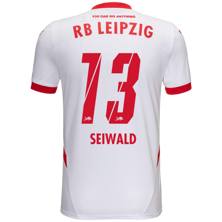 Niño Camiseta Nicolas Seiwald #13 Blanco Rojo 1ª Equipación 2024/25 La Camisa Chile