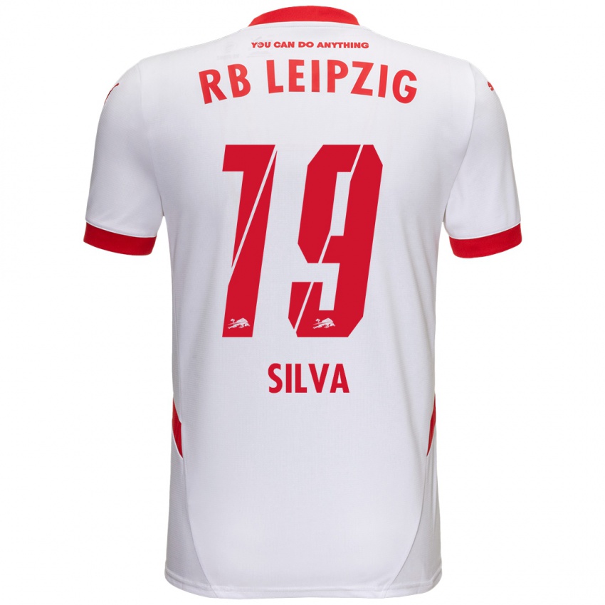 Niño Camiseta Andre Silva #19 Blanco Rojo 1ª Equipación 2024/25 La Camisa Chile