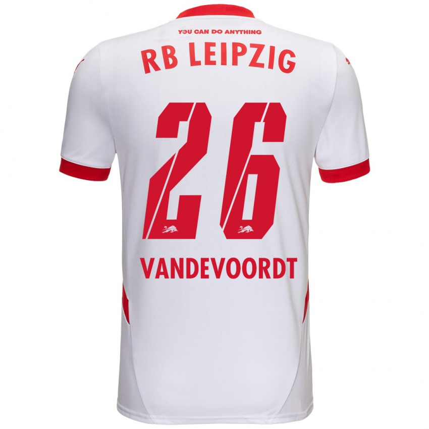 Niño Camiseta Maarten Vandevoordt #26 Blanco Rojo 1ª Equipación 2024/25 La Camisa Chile