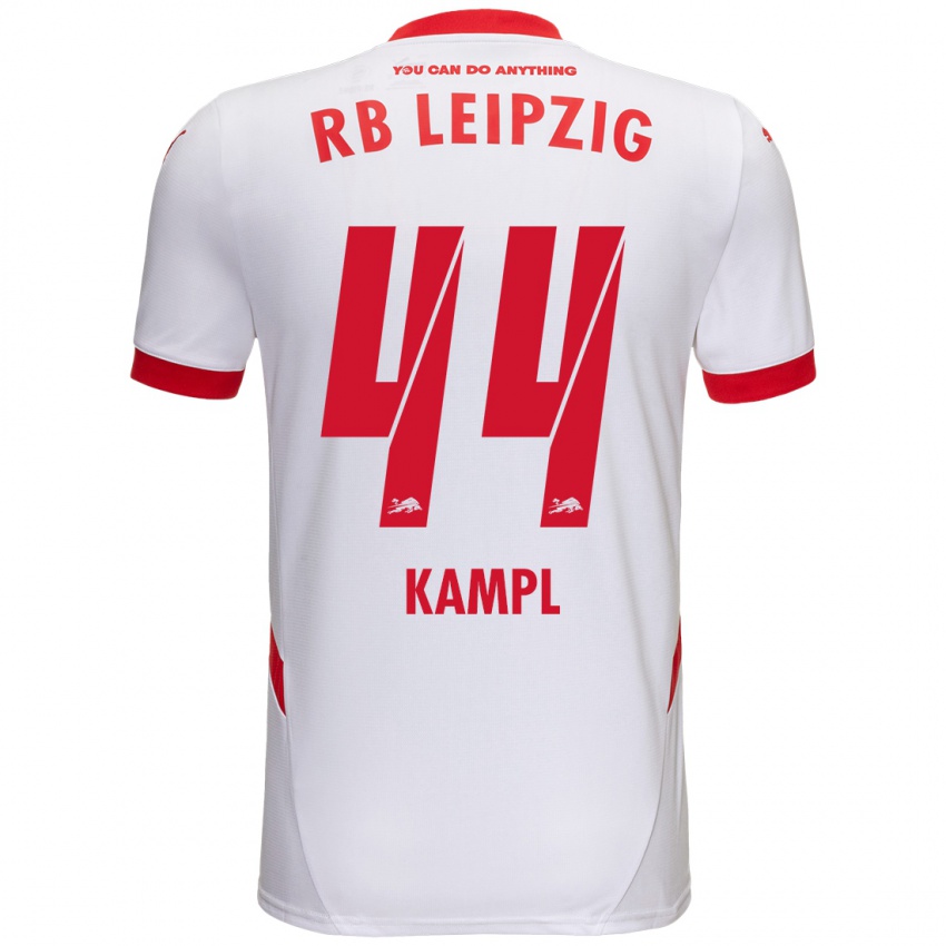 Niño Camiseta Kevin Kampl #44 Blanco Rojo 1ª Equipación 2024/25 La Camisa Chile