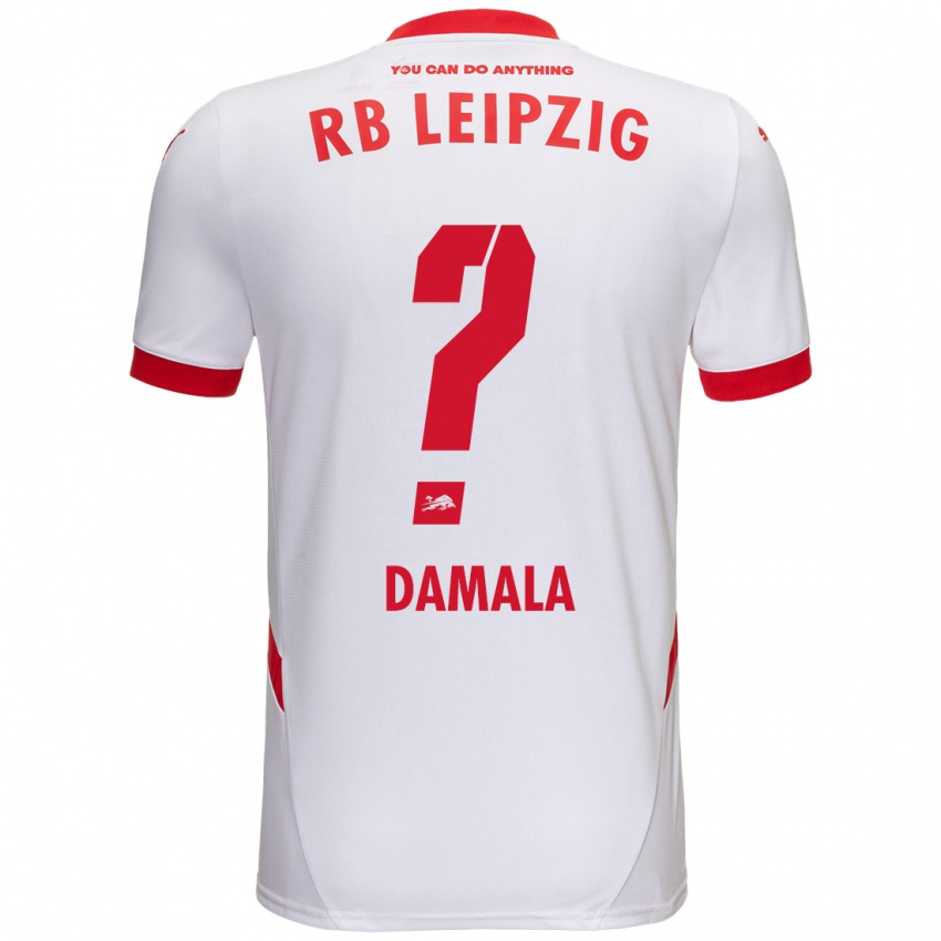 Niño Camiseta Bilal Damala #0 Blanco Rojo 1ª Equipación 2024/25 La Camisa Chile