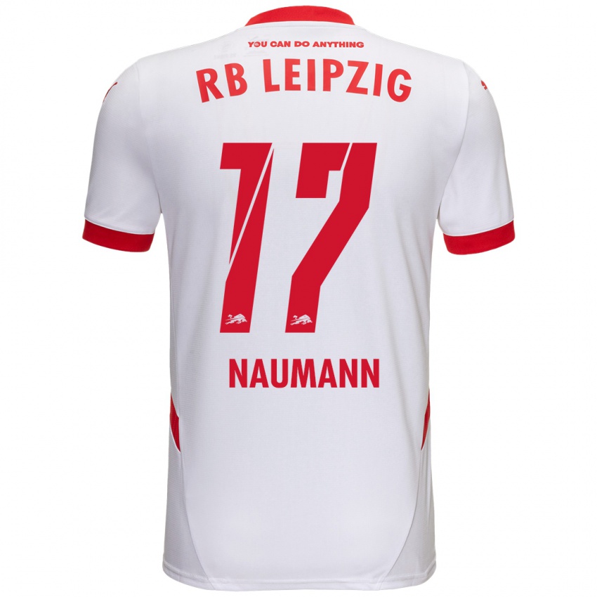 Niño Camiseta Carlos Naumann #17 Blanco Rojo 1ª Equipación 2024/25 La Camisa Chile