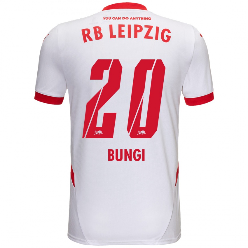 Niño Camiseta Joyeux Masanka Bungi #20 Blanco Rojo 1ª Equipación 2024/25 La Camisa Chile