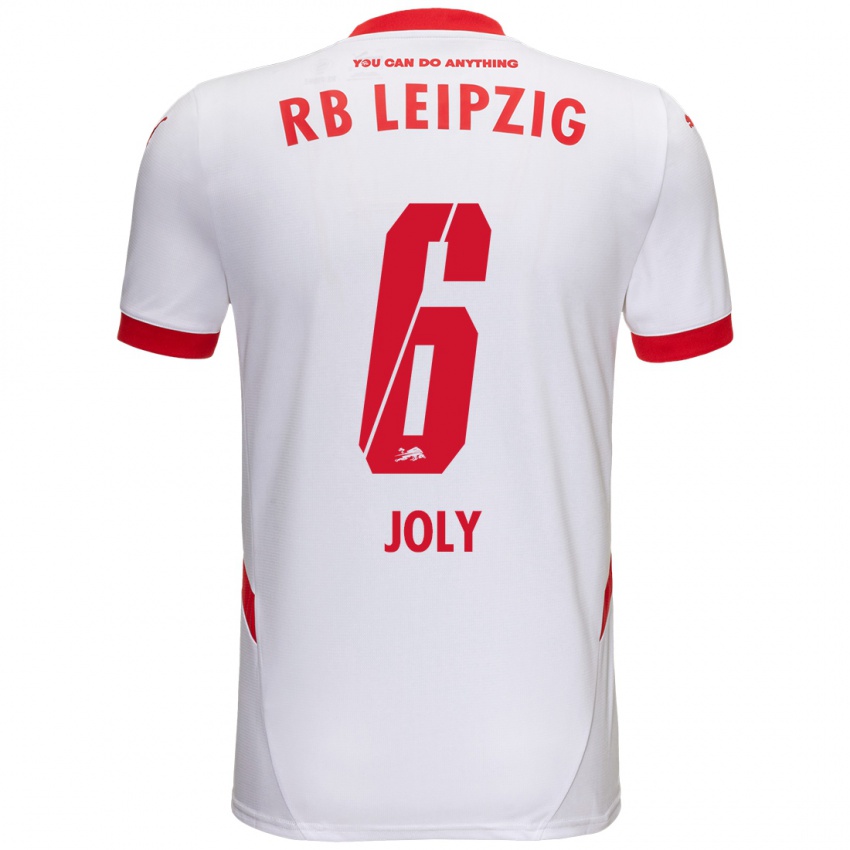 Niño Camiseta Lou-Ann Joly #6 Blanco Rojo 1ª Equipación 2024/25 La Camisa Chile